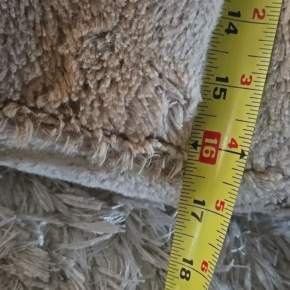 Cozy Tan and Cream Fuzzy Soft Couch Bed Comfy Y2k Pillow One Unisex Home House